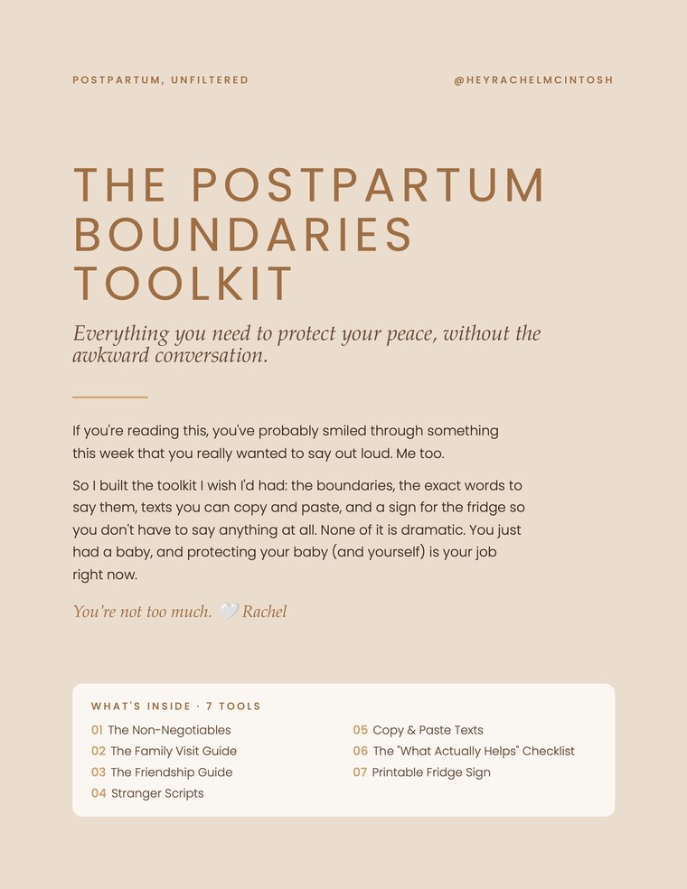 The cover of the Postpartum Boundaries Toolkit